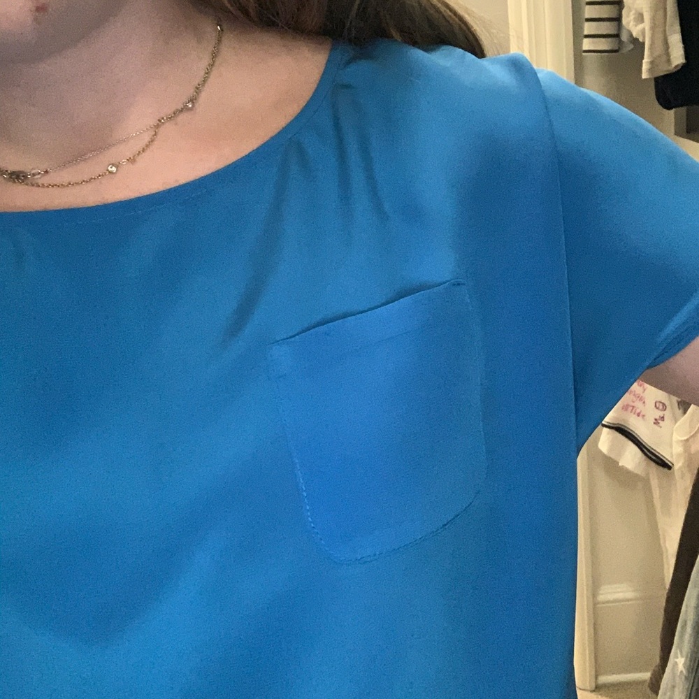 Lily Pulitzer Blue Silk T-shirt